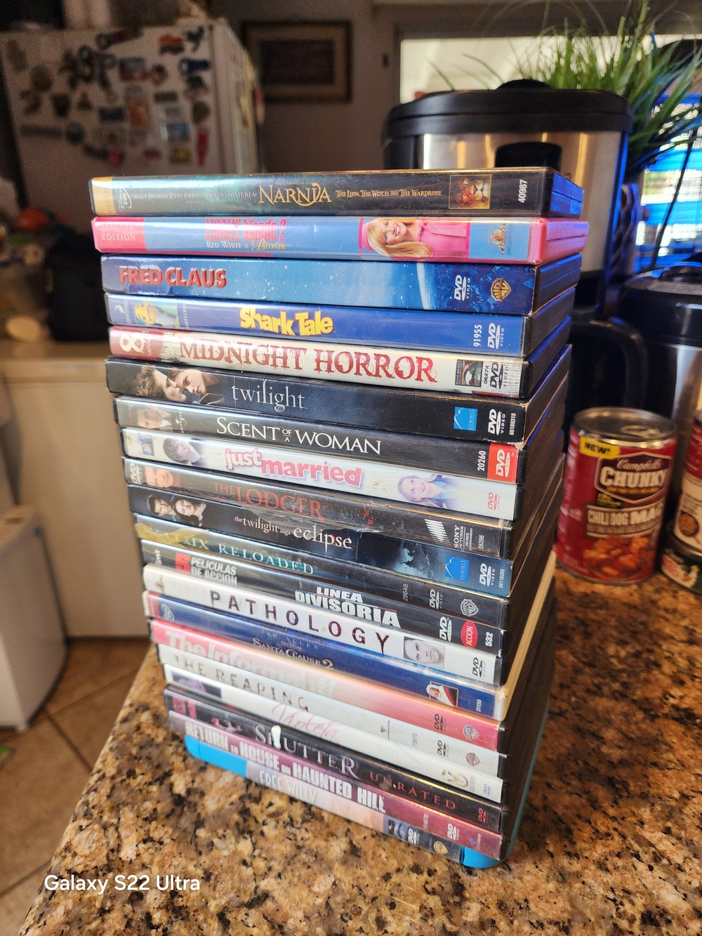20 X 15$ Assorted DVD Movie Lot - Multi-Color Stack